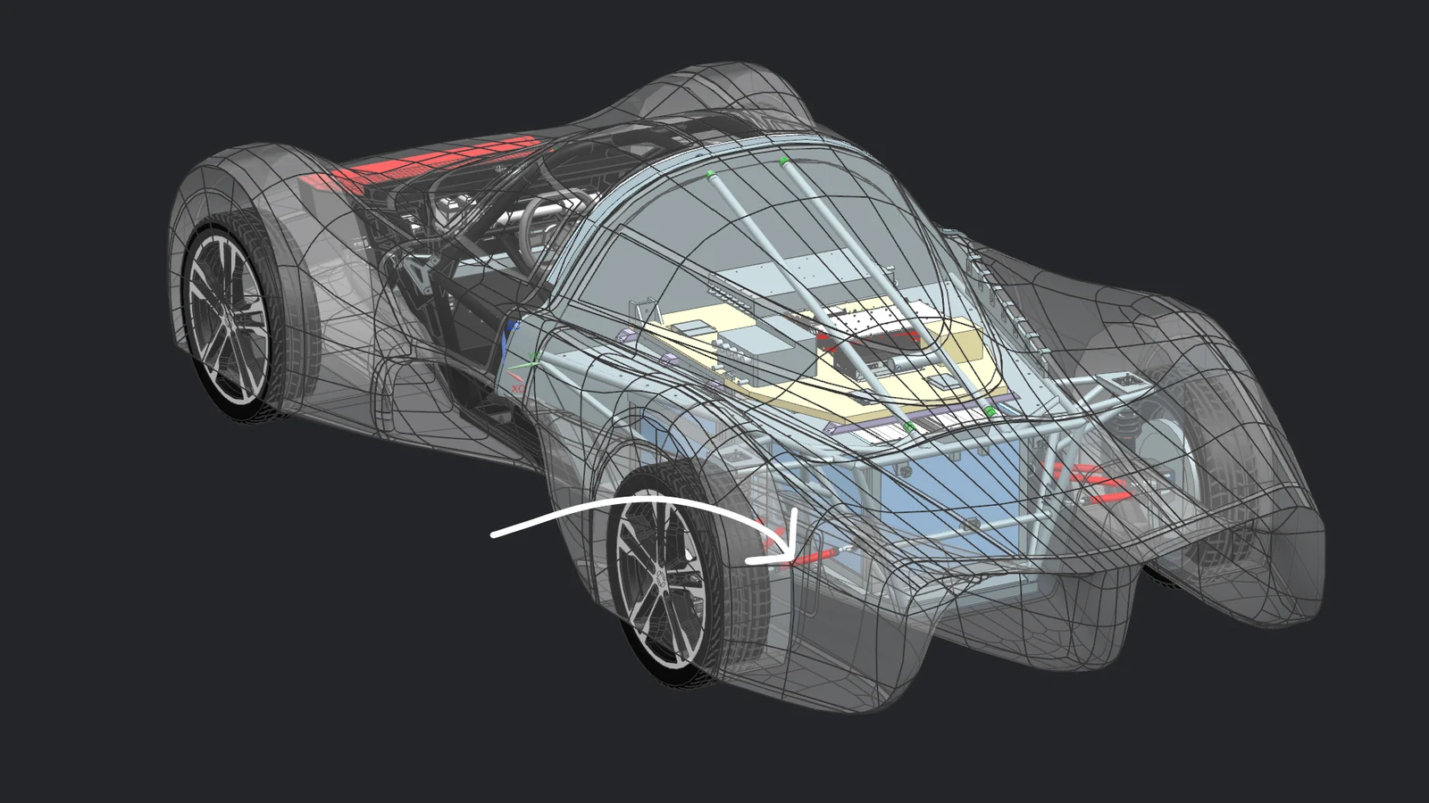 Charging port location at the rear of the vehicle